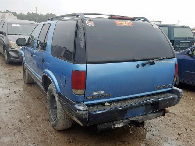 1GNCS13W2T2307604 - 1996 CHEVROLET BLAZER BLUE photo 3