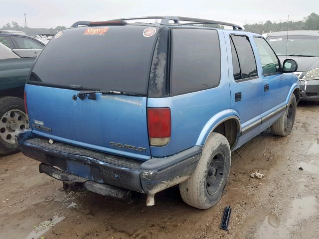 1GNCS13W2T2307604 - 1996 CHEVROLET BLAZER BLUE photo 4