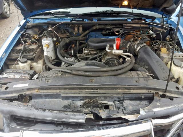 1GNCS13W2T2307604 - 1996 CHEVROLET BLAZER BLUE photo 7