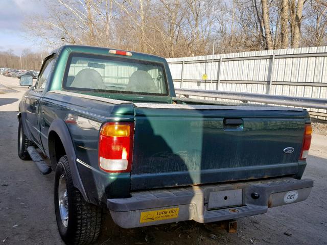 1FTYR11X5XTA68149 - 1999 FORD RANGER GREEN photo 3