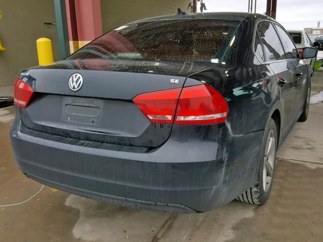 1VWBP7A34DC096075 - 2013 VOLKSWAGEN PASSAT SE BLACK photo 4