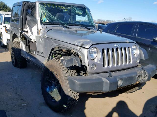 1C4AJWAG4EL148285 - 2014 JEEP WRANGLER S SILVER photo 1