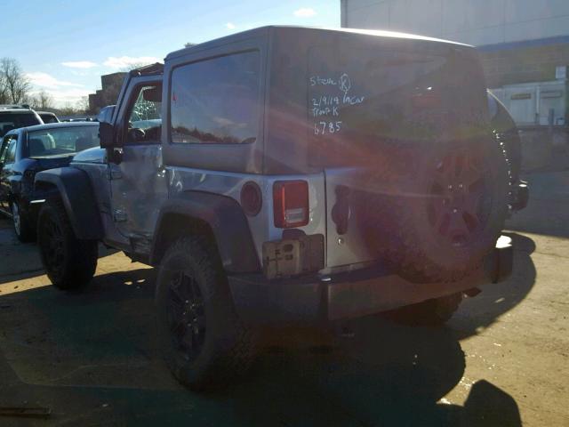 1C4AJWAG4EL148285 - 2014 JEEP WRANGLER S SILVER photo 3