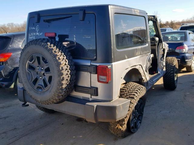 1C4AJWAG4EL148285 - 2014 JEEP WRANGLER S SILVER photo 4