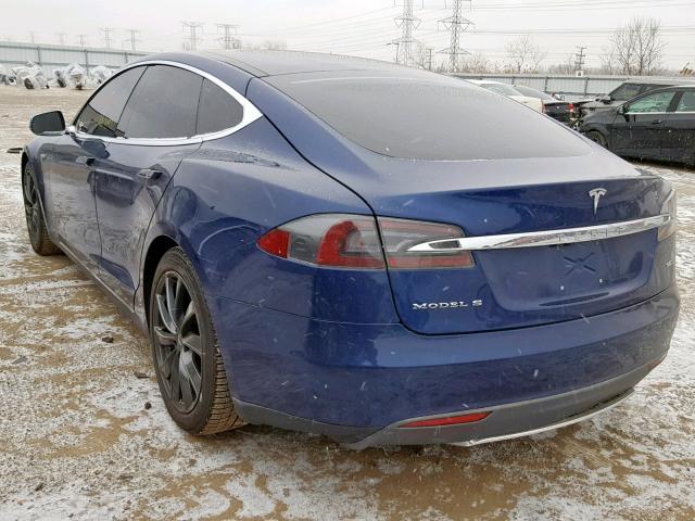 5YJSA1E20GF124352 - 2016 TESLA MODEL S Կապույտ լուսանկար 3