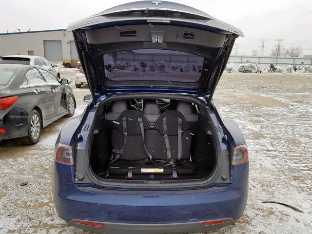 5YJSA1E20GF124352 - 2016 TESLA MODEL S Կապույտ լուսանկար 9