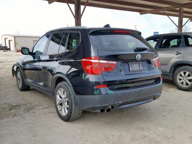 5UXWX7C52BL730871 - 2011 BMW X3 XDRIVE3 BLACK photo 3