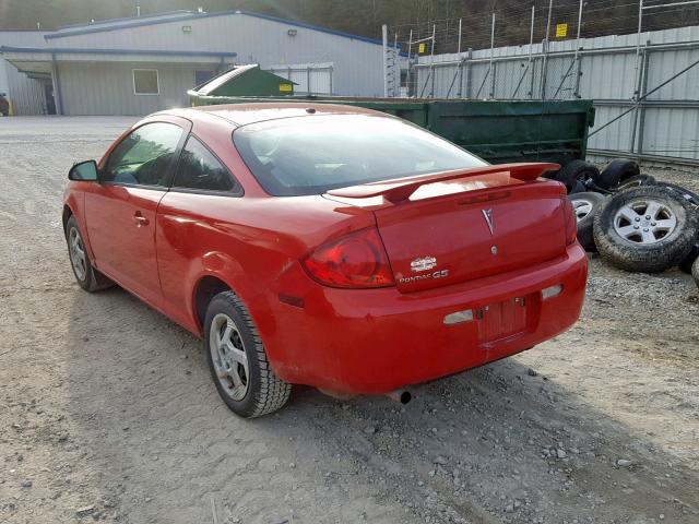 1G2AL15F977122456 - 2007 PONTIAC G5 RED photo 3