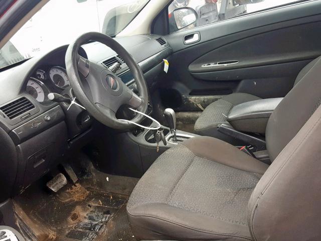 1G2AL15F977122456 - 2007 PONTIAC G5 RED photo 5