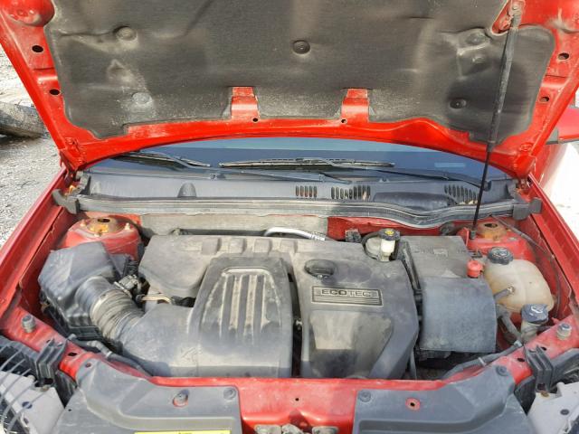 1G2AL15F977122456 - 2007 PONTIAC G5 RED photo 7