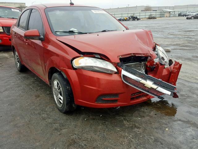 KL1TD56E79B392260 - 2009 CHEVROLET AVEO LS RED photo 1
