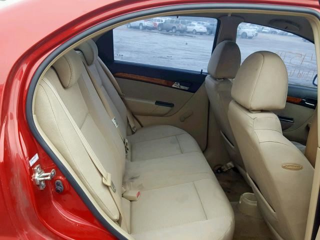 KL1TD56E79B392260 - 2009 CHEVROLET AVEO LS RED photo 6