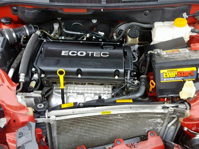 KL1TD56E79B392260 - 2009 CHEVROLET AVEO LS RED photo 7