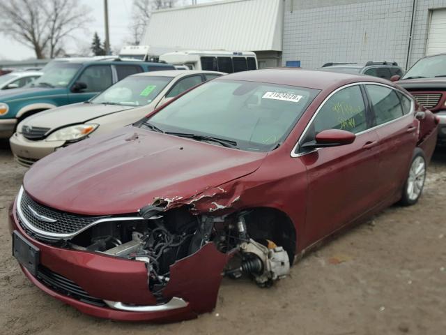 1C3CCCAB9FN624790 - 2015 CHRYSLER 200 LIMITE MAROON photo 2