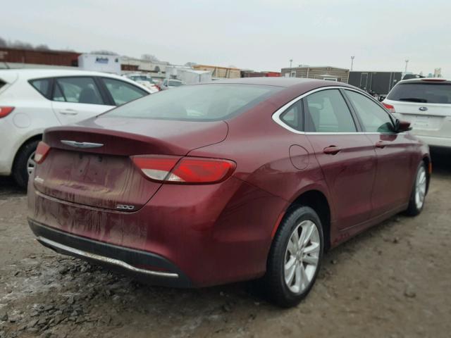 1C3CCCAB9FN624790 - 2015 CHRYSLER 200 LIMITE MAROON photo 4