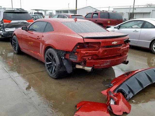 2G1FT1EW8D9232788 - 2013 CHEVROLET CAMARO 2SS RED photo 3