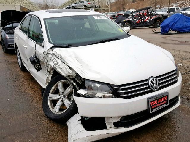 1VWBP7A32DC060711 - 2013 VOLKSWAGEN PASSAT SE WHITE photo 1