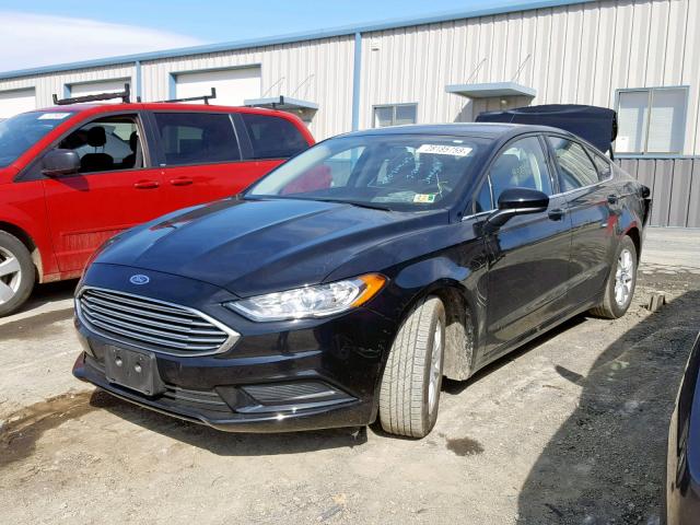 3FA6P0G74JR165467 - 2018 FORD FUSION S BLACK photo 2