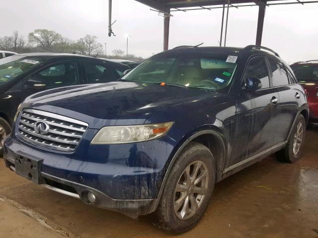 JNRAS08W68X205087 - 2008 INFINITI FX35 BLUE photo 2