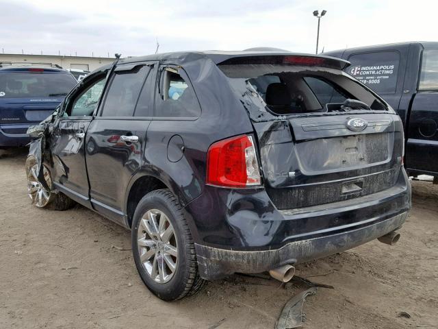 2FMDK3JC1BBB50962 - 2011 FORD EDGE SEL BLACK photo 3