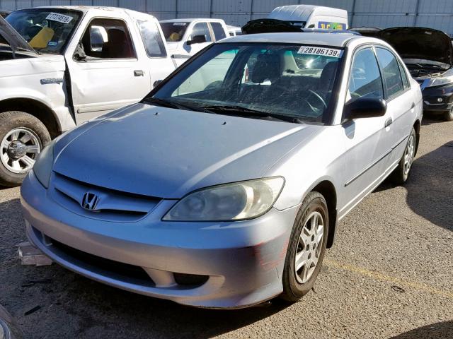 2HGES15144H602362 - 2004 HONDA CIVIC DX SILVER photo 2