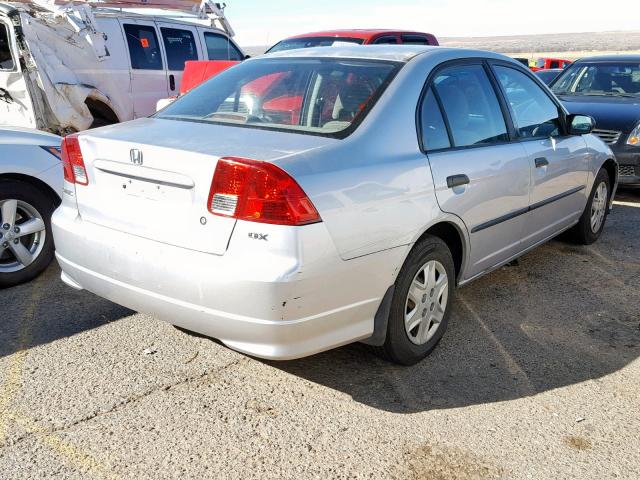 2HGES15144H602362 - 2004 HONDA CIVIC DX SILVER photo 4