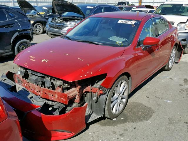 JM1GJ1T66E1136829 - 2014 MAZDA 6 TOURING RED photo 2