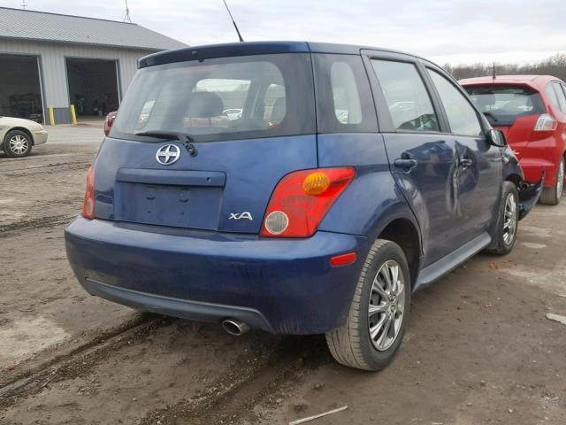 JTKKT624150117279 - 2005 TOYOTA SCION XA BLUE photo 4