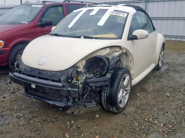 3VWCD31Y15M302681 - 2005 VOLKSWAGEN NEW BEETLE CREAM photo 2