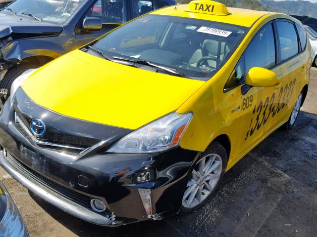 JTDZN3EU2C3162284 - 2012 TOYOTA PRIUS V YELLOW photo 2