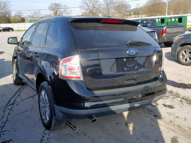 2FMDK48C79BA98274 - 2009 FORD EDGE SEL BLACK photo 3