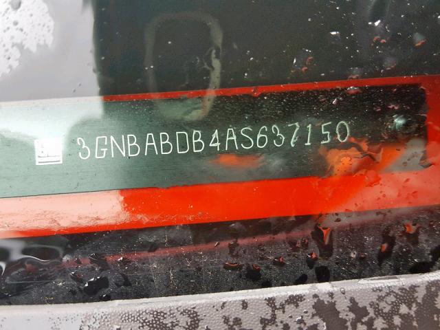 3GNBABDB4AS637150 - 2010 CHEVROLET HHR LT RED photo 10