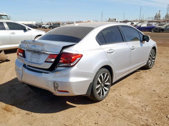 19XFB2F98EE076554 - 2014 HONDA CIVIC EXL SILVER photo 4