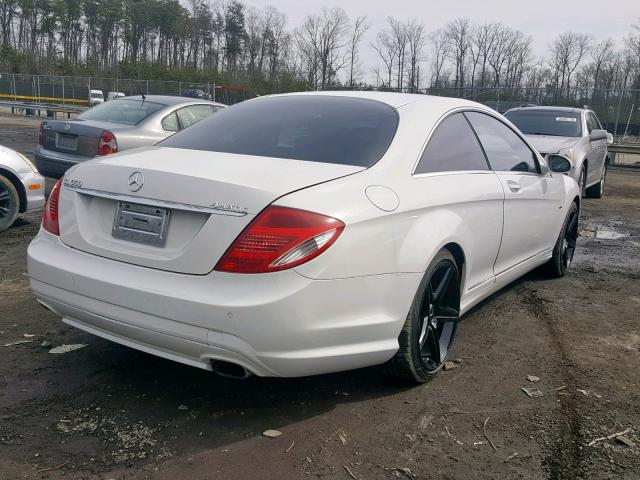 WDDEJ71X47A001329 - 2007 MERCEDES-BENZ CL 550 WHITE photo 4