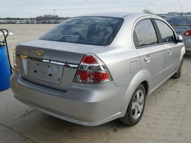 KL1TD56687B105627 - 2007 CHEVROLET AVEO BASE Күміс фото 4