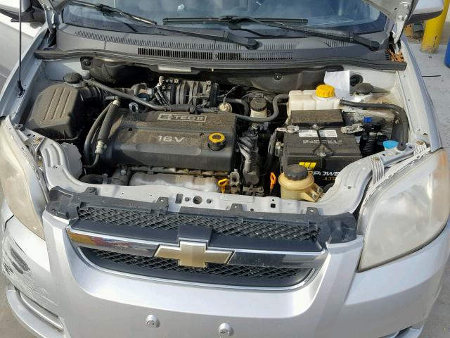 KL1TD56687B105627 - 2007 CHEVROLET AVEO BASE Күміс фото 7