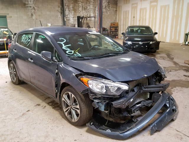 KNAFX5A8XG5627094 - 2016 KIA FORTE EX BLUE photo 1