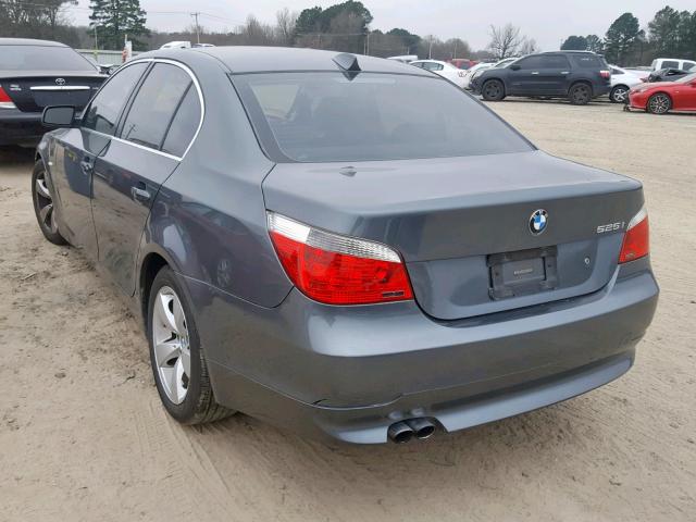 WBANE53577CW64006 - 2007 BMW 525 I GRAY photo 3