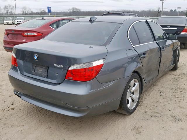 WBANE53577CW64006 - 2007 BMW 525 I GRAY photo 4