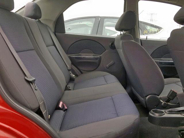 KL1TD56606B638974 - 2006 CHEVROLET AVEO BASE წითელი ფოტო 6