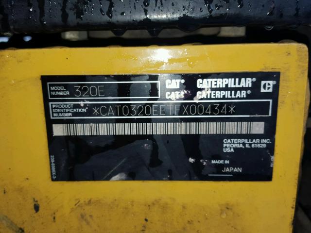 CAT0320EETFX00434 - 2013 CATERPILLAR 320E YELLOW photo 10