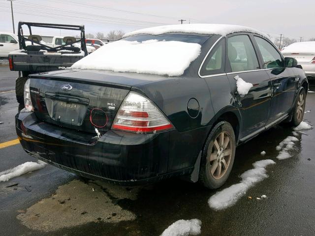 1FAHP27WX9G107796 - 2009 FORD TAURUS SEL BLACK photo 4