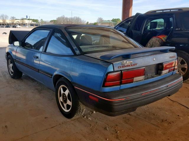 1G1JC14GXM7305293 - 1991 CHEVROLET CAVALIER V BLUE photo 3