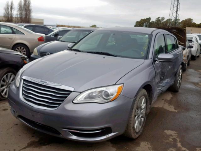 1C3CCBABXEN213083 - 2014 CHRYSLER 200 LX GRAY photo 2