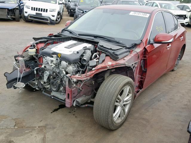 JN1BV7AP4FM352789 - 2015 INFINITI Q50 BASE RED photo 2