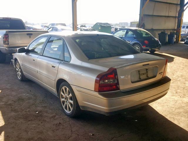 YV1TS91D821262725 - 2002 VOLVO S80 T6 TUR SILVER photo 3