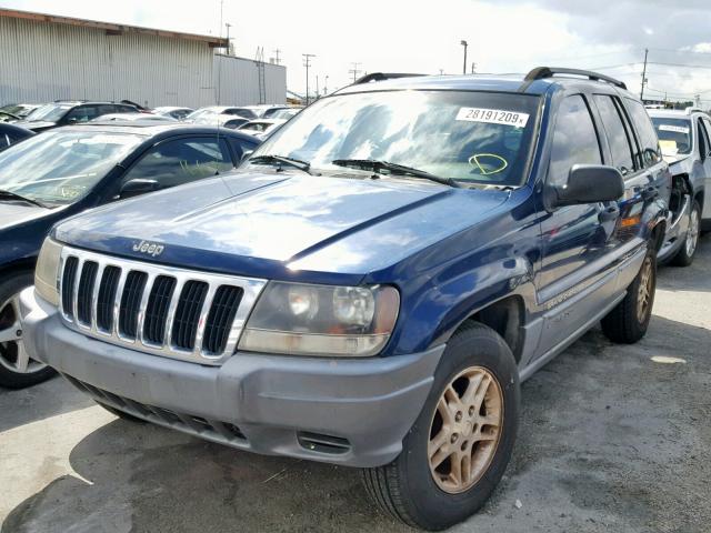 1J8GX48S72C266911 - 2002 JEEP GRAND CHER BLUE photo 2