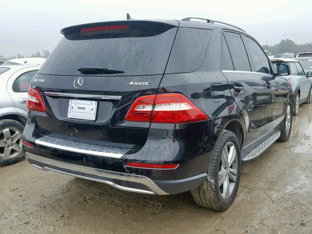 4JGDA5HB3CA096296 - 2012 MERCEDES-BENZ ML 350 4MA BLACK photo 4