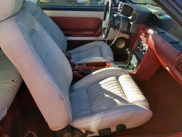 1FABP44E7JF169602 - 1988 FORD MUSTANG LX RED photo 5