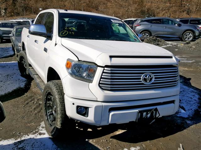 5TFAY5F16EX340620 - 2014 TOYOTA TUNDRA CRE WHITE photo 1